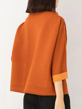 Textured Pleated Buttoned Jacket
